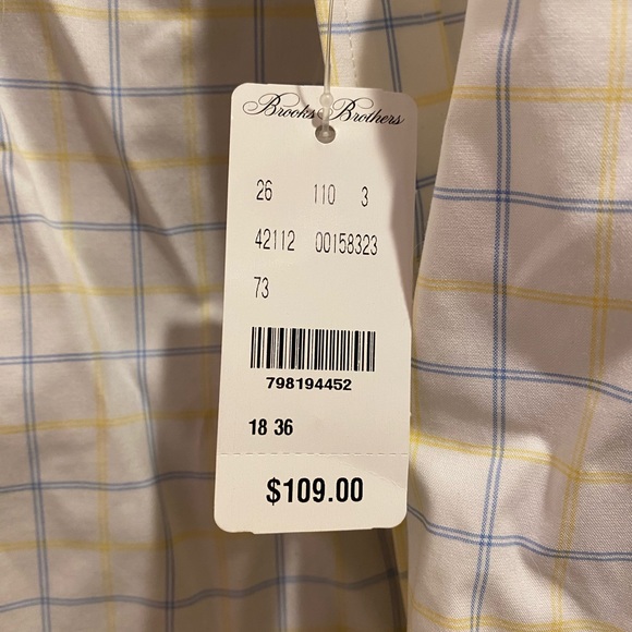 NWT Brooks Brothers Regent Fit Dress Shirt 18-36 - Picture 3 of 4